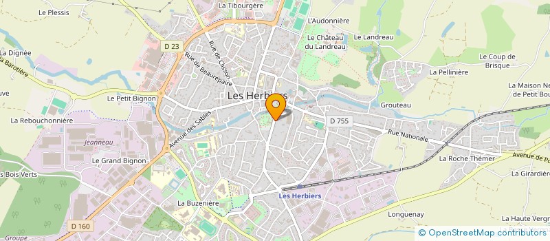 localisation de l'entreprise MONSIEUR GERARD VINCENDEAU à LES HERBIERS