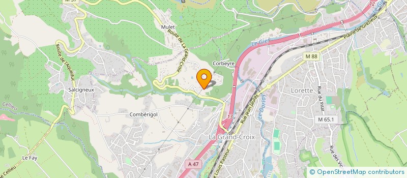 localisation de l'entreprise MONSIEUR GERARD VIRICELLE  LA GRAND-CROIX