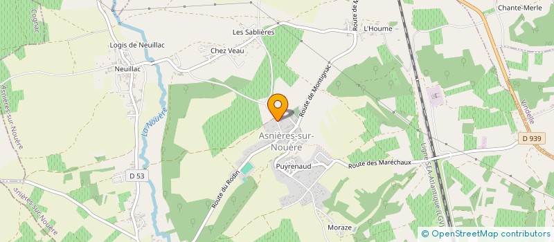 localisation de l'entreprise MONSIEUR GERARD VIVIER à ASNIERES-SUR-NOUERE
