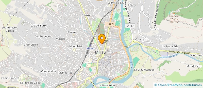 localisation de l'entreprise MONSIEUR GERAUD BESOMBES  MILLAU