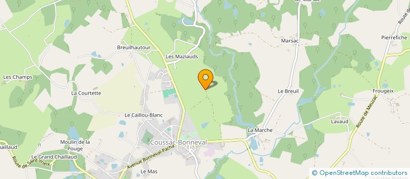 localisation de l'entreprise MONSIEUR GERAUD DE BONNEVAL à COUSSAC-BONNEVAL