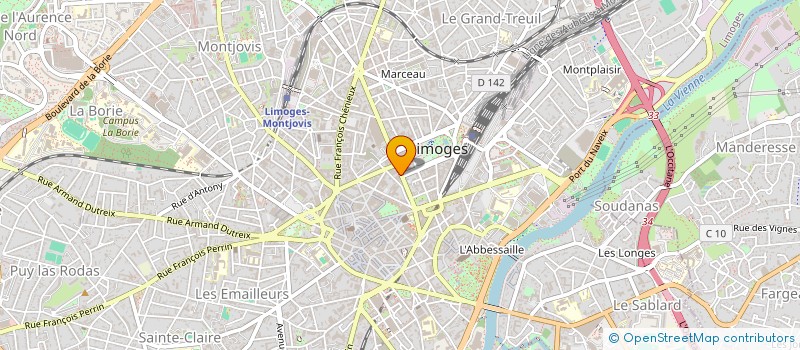 localisation de l'entreprise MONSIEUR GERAUD FARGUES à LIMOGES