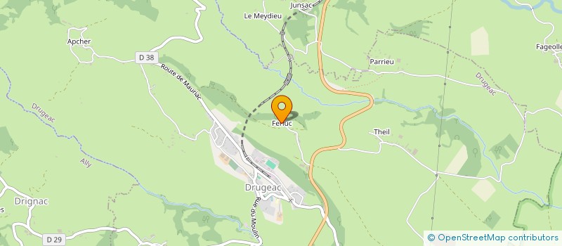 localisation de l'entreprise MONSIEUR GERAUD FRUIQUIERE à DRUGEAC