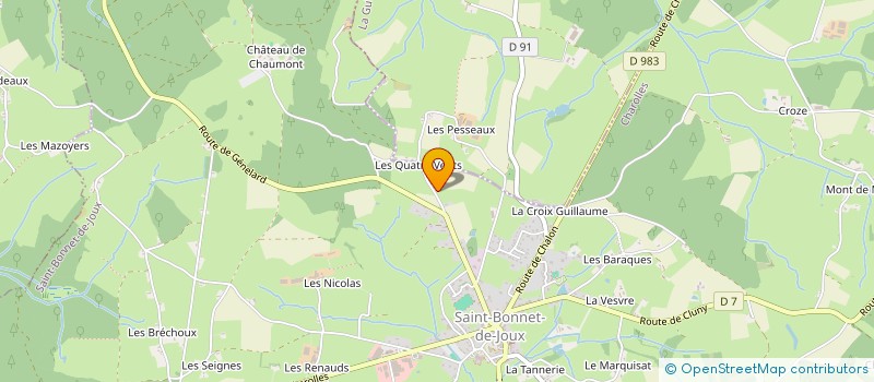 localisation de l'entreprise MONSIEUR GERMAIN DELORME  SAINT-BONNET-DE-JOUX