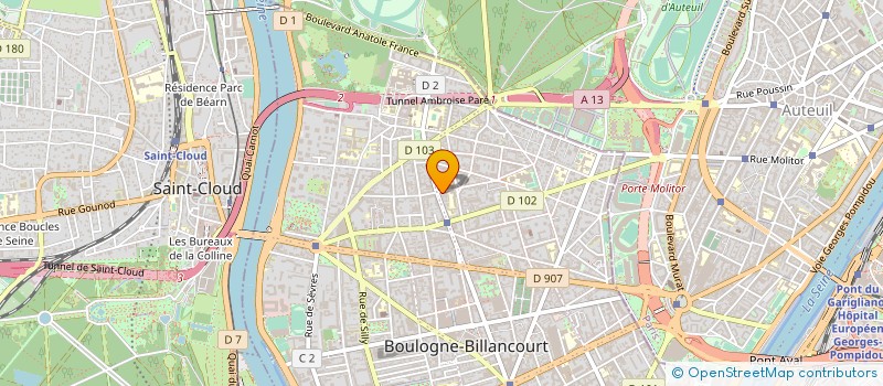 localisation de l'entreprise MONSIEUR GERMAIN LOHEZIC à BOULOGNE-BILLANCOURT