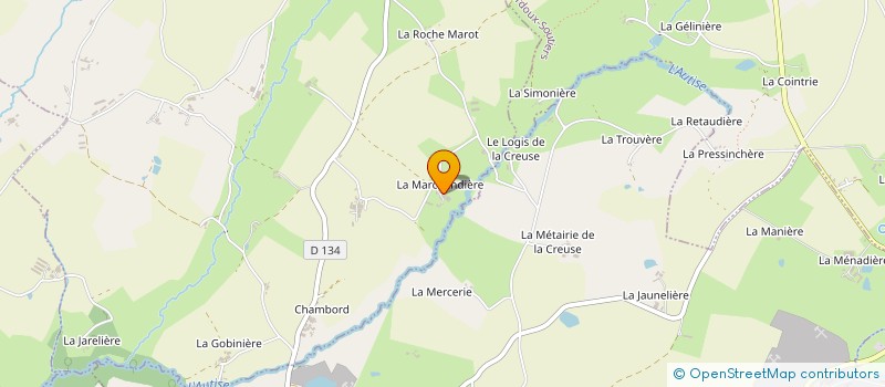 localisation de l'entreprise MONSIEUR GERMAIN MONTERET à LA BOISSIERE EN GATINE