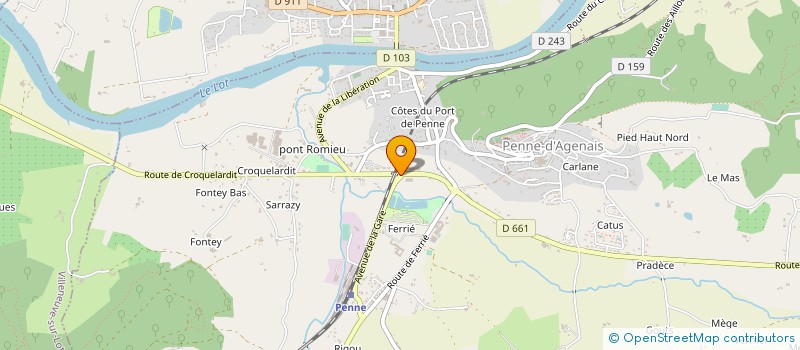 localisation de l'entreprise MONSIEUR GERMAIN ROLLAND  PENNE-D'AGENAIS