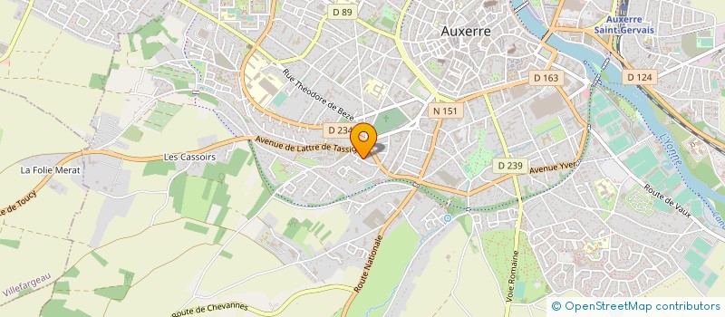 localisation de l'entreprise MONSIEUR GERMAIN ROSSIGNOL à AUXERRE