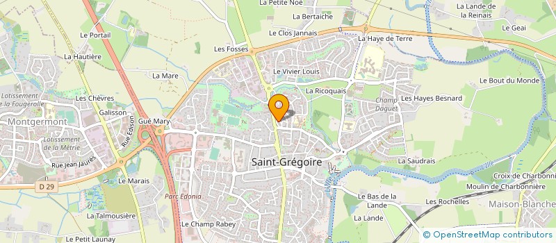 localisation de l'entreprise MONSIEUR GERMAIN SOUMAIRE  SAINT-GREGOIRE