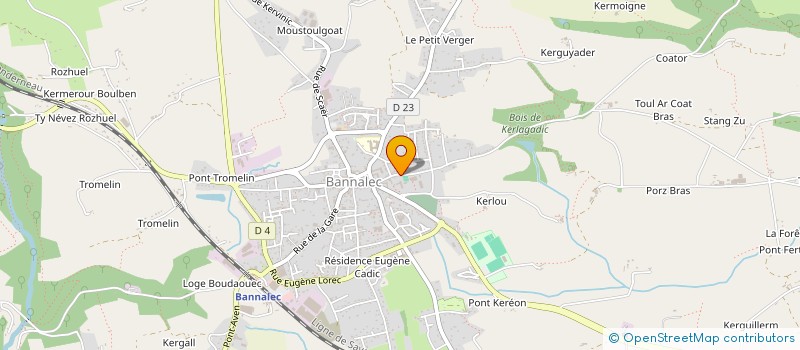 localisation de l'entreprise MONSIEUR GERMAIN TANGUY  BANNALEC