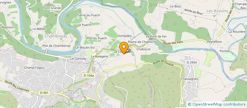 localisation de l'entreprise MONSIEUR GERMAIN VEDEL-AUJOLAS à CHAMBONAS