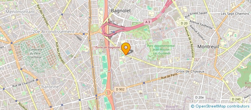 localisation de l'entreprise MONSIEUR GERMANO DA SILVA LOPES GRANDA à BAGNOLET