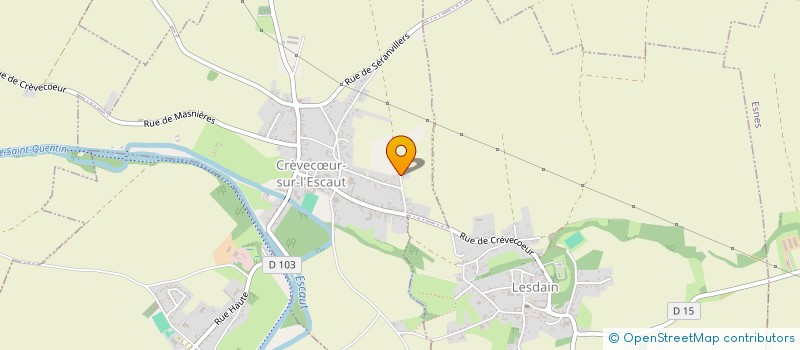 localisation de l'entreprise MONSIEUR GERY DEBUT  CREVECUR-SUR-L'ESCAUT