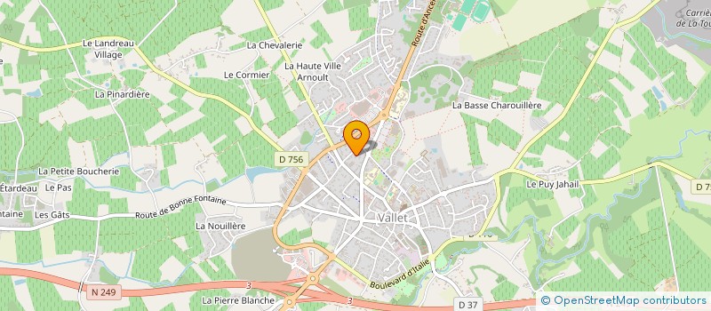 localisation de l'entreprise MONSIEUR GHISLAIN BRICARD  VALLET