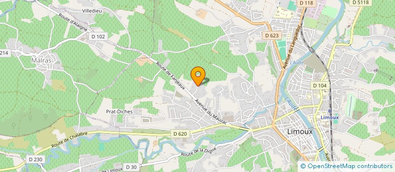 localisation de l'entreprise MONSIEUR GHISLAIN CLAYETTE à LIMOUX