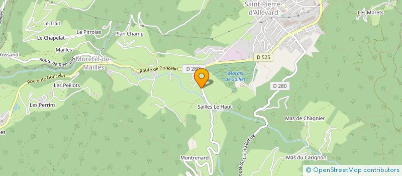 localisation de l'entreprise MONSIEUR GHISLAIN DIDELLE  CRETS EN BELLEDONNE