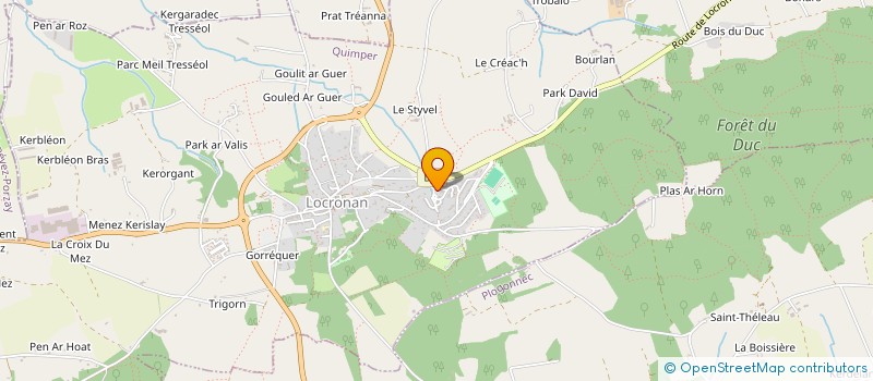 localisation de l'entreprise MONSIEUR GHISLAIN FOUQUET à LOCRONAN
