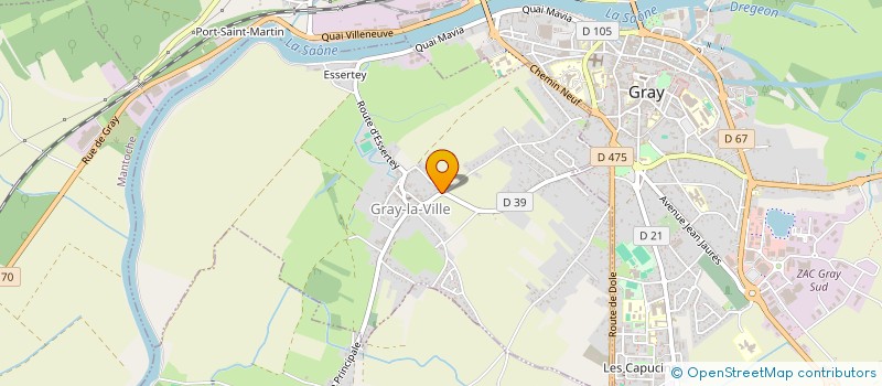 localisation de l'entreprise MONSIEUR GHISLAIN FROTEY  GRAY-LA-VILLE