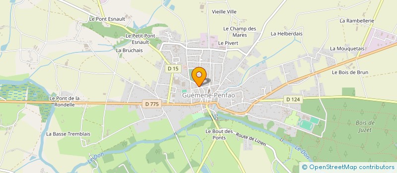 localisation de l'entreprise MONSIEUR GHISLAIN GALLERAND  GUEMENE-PENFAO