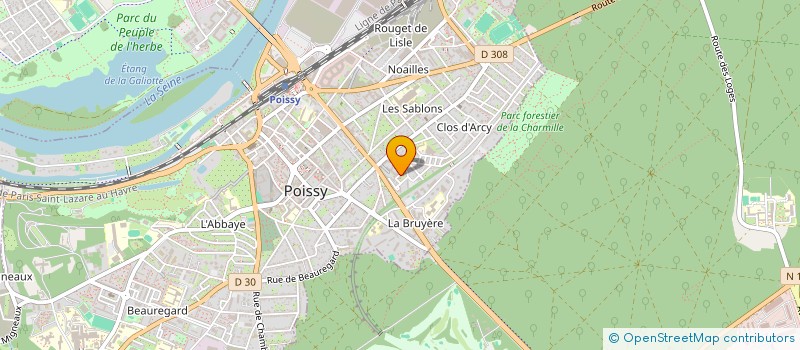 localisation de l'entreprise MONSIEUR GHISLAIN N KODIA  POISSY