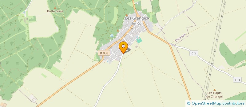 localisation de l'entreprise MONSIEUR GHISLAIN RECOULES à LES GRANGES-LE-ROI