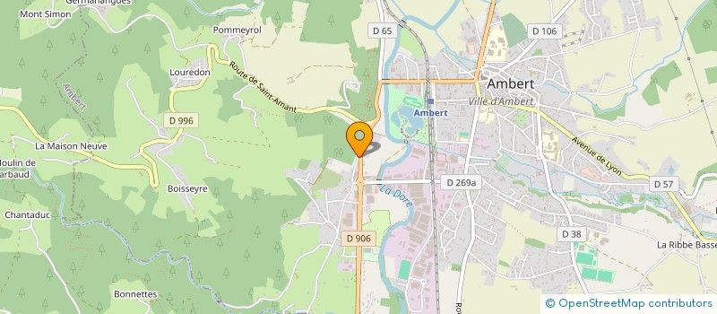 localisation de l'entreprise MONSIEUR GHISLAIN TRAIT  AMBERT