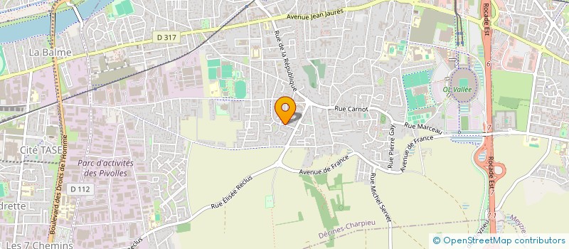 localisation de l'entreprise MONSIEUR GIL FERREIRA RODRIGUES  DECINES-CHARPIEU