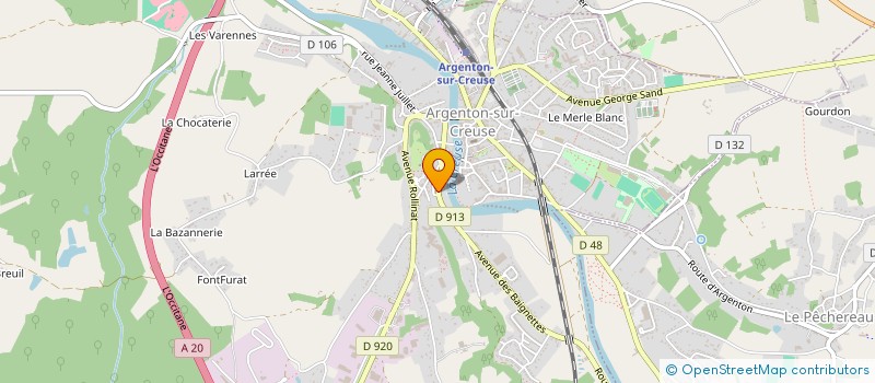 localisation de l'entreprise MONSIEUR GILBERT AMEGNAGLO à ARGENTON-SUR-CREUSE