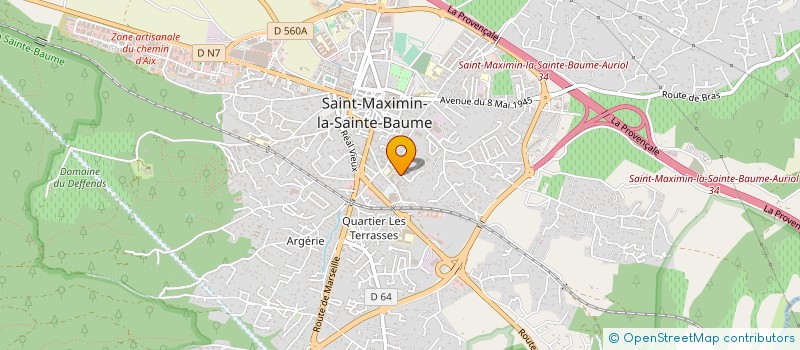 localisation de l'entreprise MONSIEUR GILBERT AURIC à ST MAXIMIN LA STE BAUME