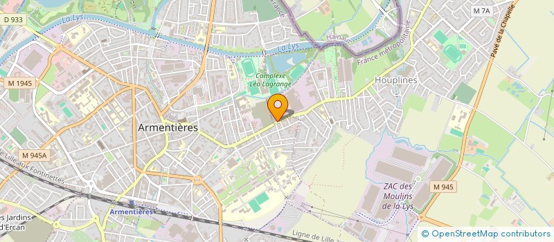 localisation de l'entreprise MONSIEUR GILBERT BACKELAND à HOUPLINES