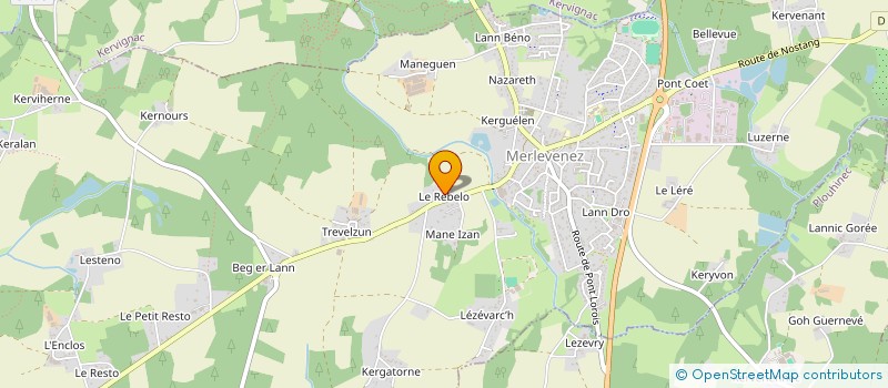 localisation de l'entreprise MONSIEUR GILBERT BARRET  MERLEVENEZ