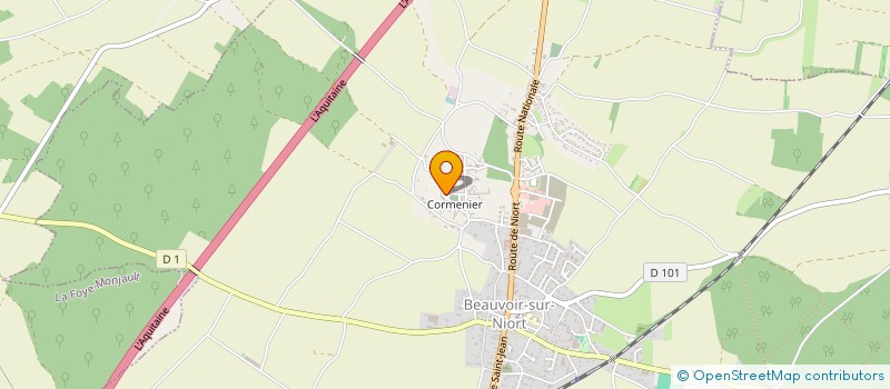 localisation de l'entreprise MONSIEUR GILBERT BAURIT  BEAUVOIR-SUR-NIORT