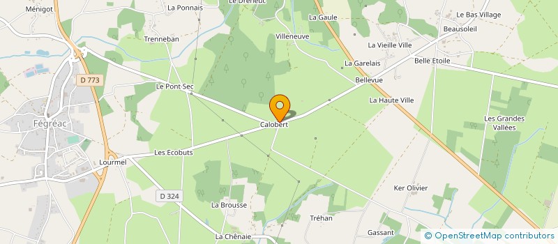 localisation de l'entreprise MONSIEUR GILBERT BELLAUD  FEGREAC