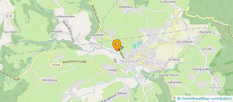 localisation de l'entreprise MONSIEUR GILBERT BERLIOZ  NOVALAISE