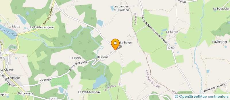 localisation de l'entreprise MONSIEUR GILBERT BOUCHARDY  LADIGNAC-LE-LONG