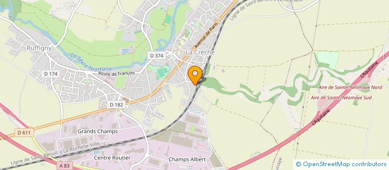 localisation de l'entreprise MONSIEUR GILBERT BOURDET  LA CRECHE