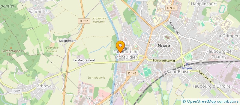 localisation de l'entreprise MONSIEUR GILBERT BOURDOIS à NOYON