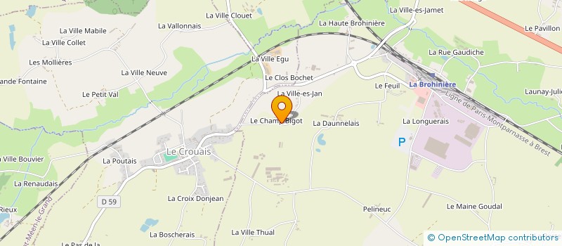localisation de l'entreprise MONSIEUR GILBERT BRIAND à MONTAUBAN-DE-BRETAGNE