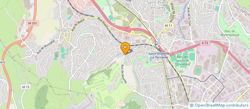 localisation de l'entreprise MONSIEUR GILBERT CAZALBON  SAINT-ETIENNE