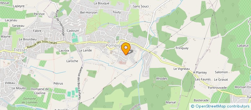 localisation de l'entreprise MONSIEUR GILBERT CHAMPNIER  POMPIGNAC