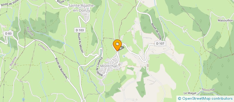 localisation de l'entreprise MONSIEUR GILBERT CHARBONNIER  MONTCHAL