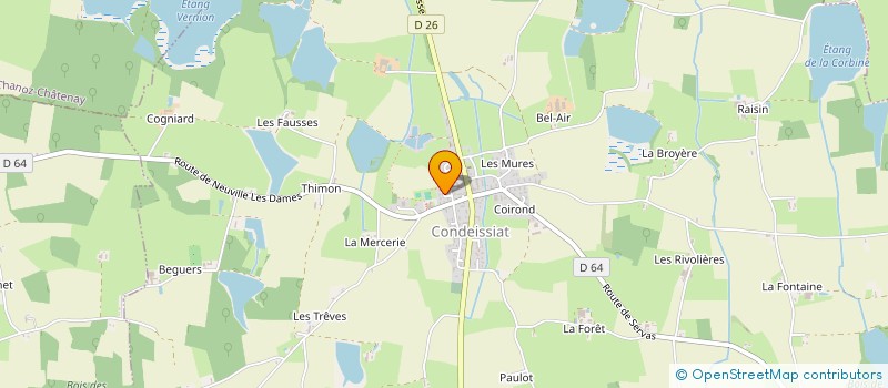 localisation de l'entreprise MONSIEUR GILBERT CHARMAT à CONDEISSIAT