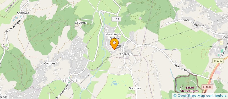 localisation de l'entreprise MONSIEUR GILBERT CHATEGNIER  SAVAS