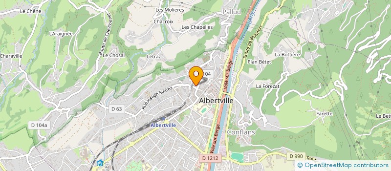 localisation de l'entreprise MONSIEUR GILBERT CHRISTIN à ALBERTVILLE