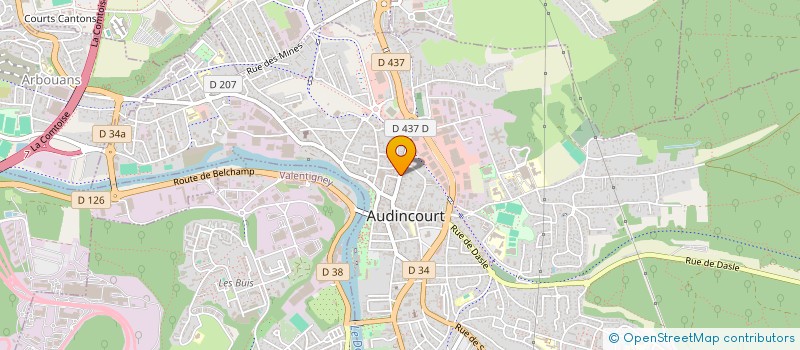 localisation de l'entreprise MONSIEUR GILBERT CUENIN  AUDINCOURT