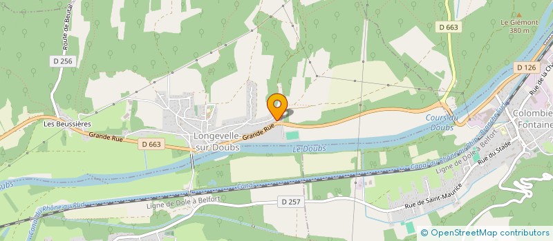 localisation de l'entreprise MONSIEUR GILBERT DE MARCHI  LONGEVELLE-SUR-DOUBS