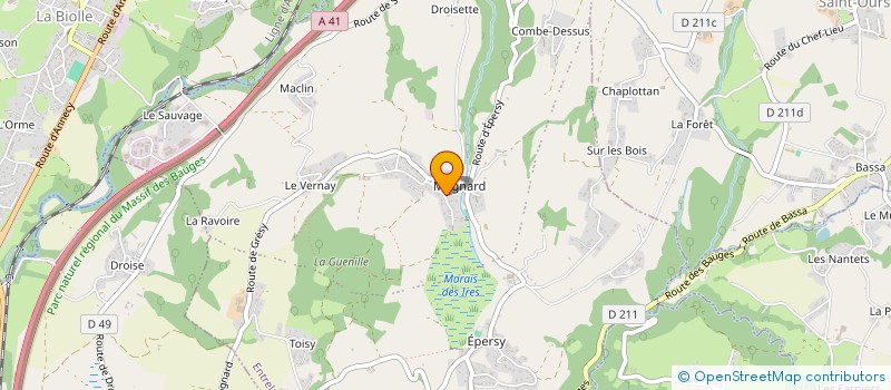 localisation de l'entreprise MONSIEUR GILBERT DUCLOZ  ENTRELACS