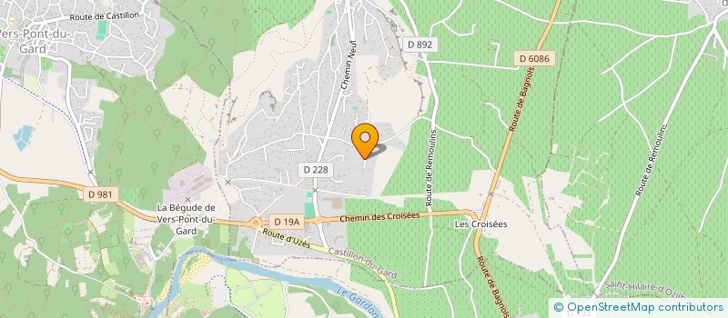 localisation de l'entreprise MONSIEUR GILBERT DUCROS  VERS-PONT-DU-GARD
