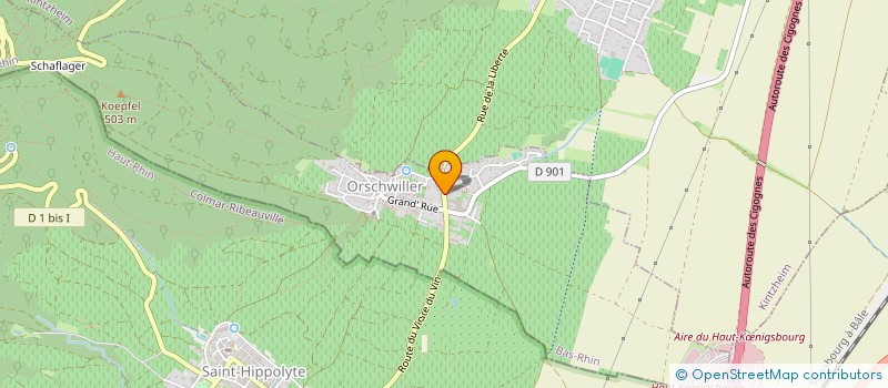 localisation de l'entreprise MONSIEUR GILBERT EHRHARDT  ORSCHWILLER