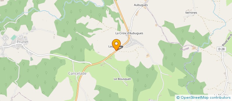localisation de l'entreprise MONSIEUR GILBERT FAU à PRUNET